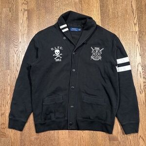 Polo Ralph Lauren Rowing Club RLFC Skull Sweatshirt Cardigan Mens Large